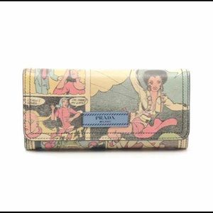 Vintage Rare Prada comic wallet with box Limited edition